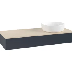 V&b antao servantskap 1 skuff glatt 1200x190x500 høyre u/kranhull blå/créme