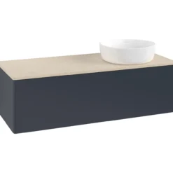 V&b antao servantskap 1 skuff glatt 1200x360x500 høyre u/kranhull blå/créme