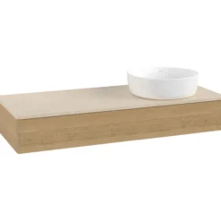 V&b antao servantskap 1 skuff glatt 1200x190x500 høyre u/kranhull eik/créme
