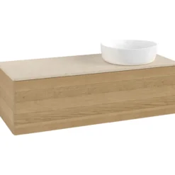 V&b antao servantskap 1 skuff glatt 1200x360x500 høyre u/kranhull eik/créme