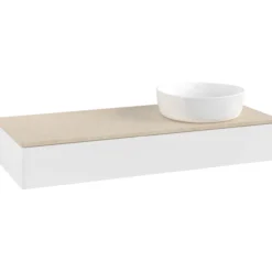 V&b antao servantskap 1 skuff glatt 1200x190x500 høyre u/kranhull matt hvit/créme