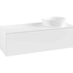 V&b antao servantskap 1 skuff glatt 1200x360x500 høyre u/kranhull matt hvit