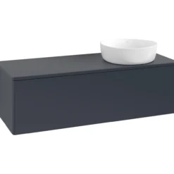 V&b antao servantskap 1 skuff glatt 1200x360x500 høyre u/kranhull m/lys blå