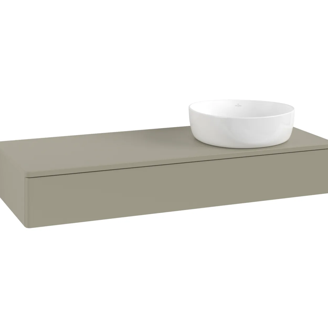 V&b antao servantskap 1 skuff glatt 1200x190x500 høyre u/kranhull stengrå