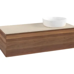 V&b antao servantskap 1 skuff glatt 1200x360x500 høyre u/kranhull valnøtt/créme