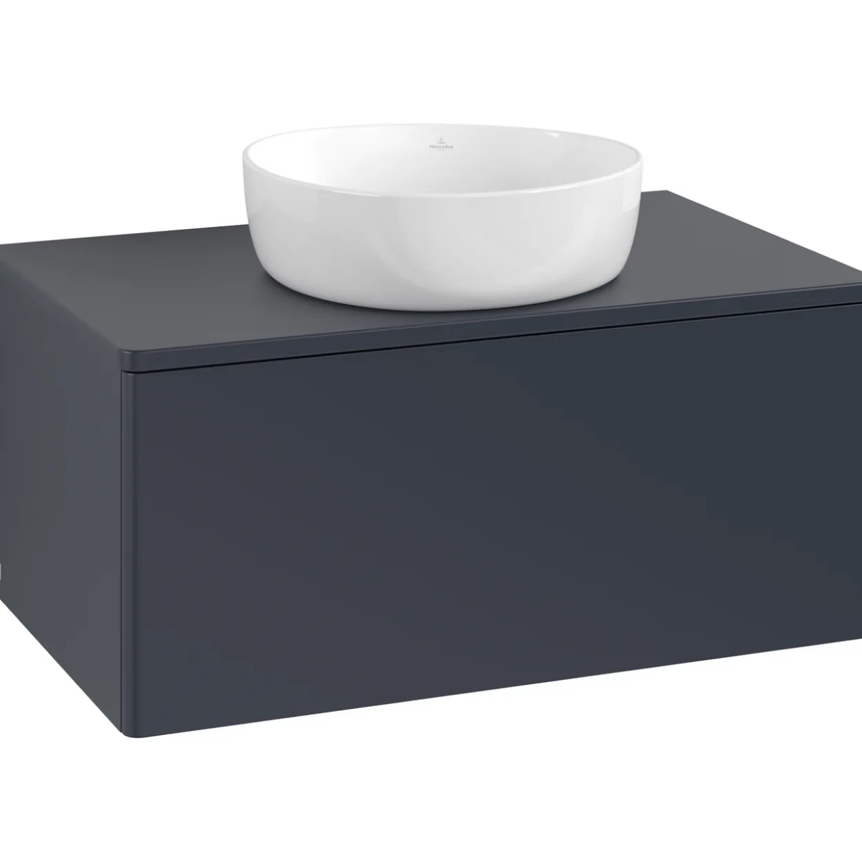 V&b antao servantskap 1 skuff glatt 800x360x500 m/kranhull blå