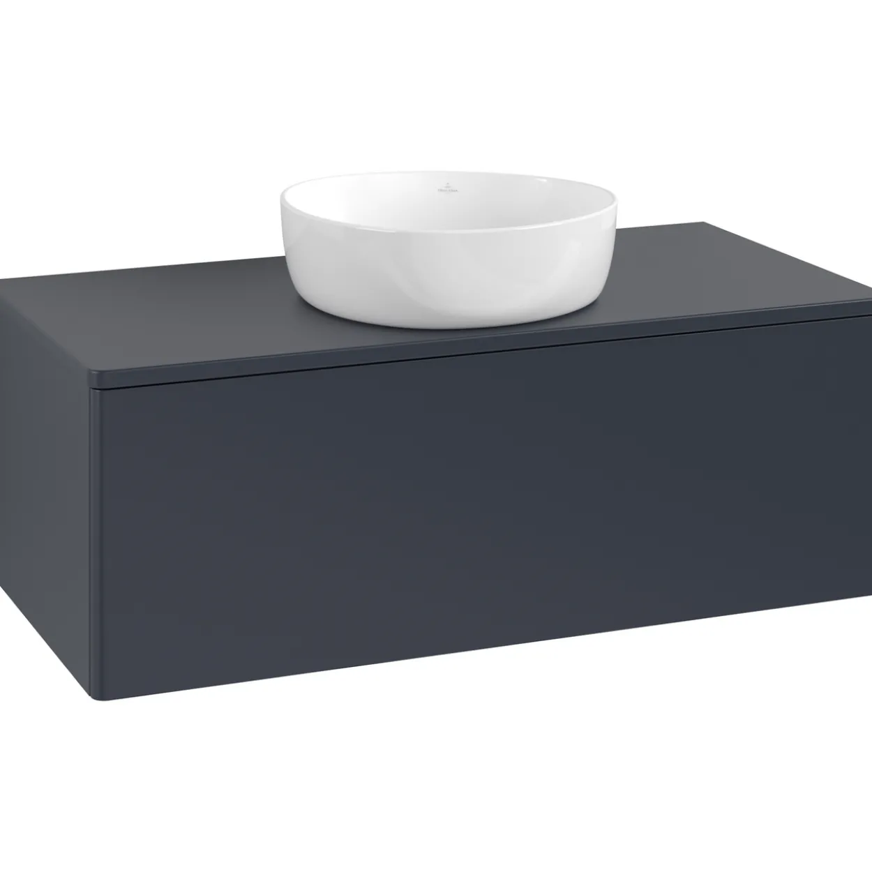 V&b antao servantskap 1 skuff glatt 1000x360x500 m/kranhull blå