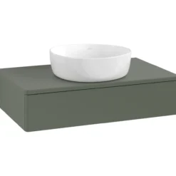 V&b antao servantskap 1 skuff glatt 800x190x500 m/kranhull grønn