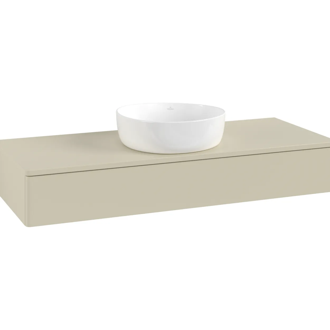 V&b antao servantskap 1 skuff glatt 1200x190x500 m/kranhull silkegrå