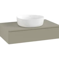 V&b antao servantskap 1 skuff glatt 800x190x500 m/kranhull stengrå