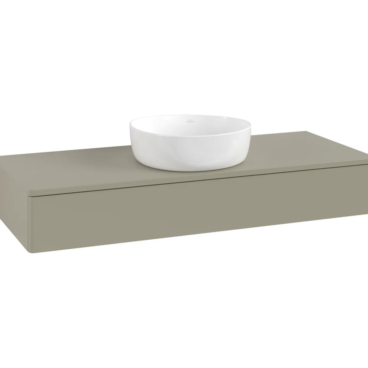 V&b antao servantskap 1 skuff glatt 1200x190x500 m/kranhull stengrå
