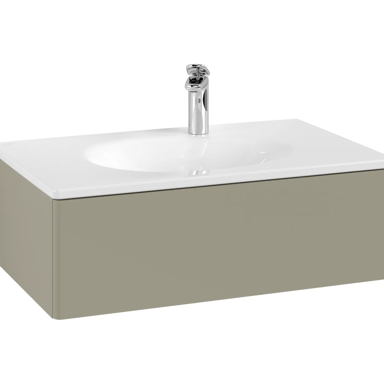 V&b antao servantskap 1 skuff glatt 788x256x496 m/lys stengrå