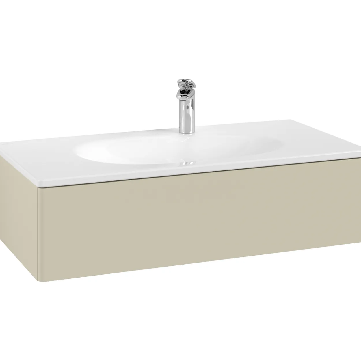 V&b antao servantskap 1 skuff glatt 988x256x493 silkegrå