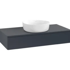 V&b antao servantskap 1 skuff glatt 1000x190x500 u/kranhull blå