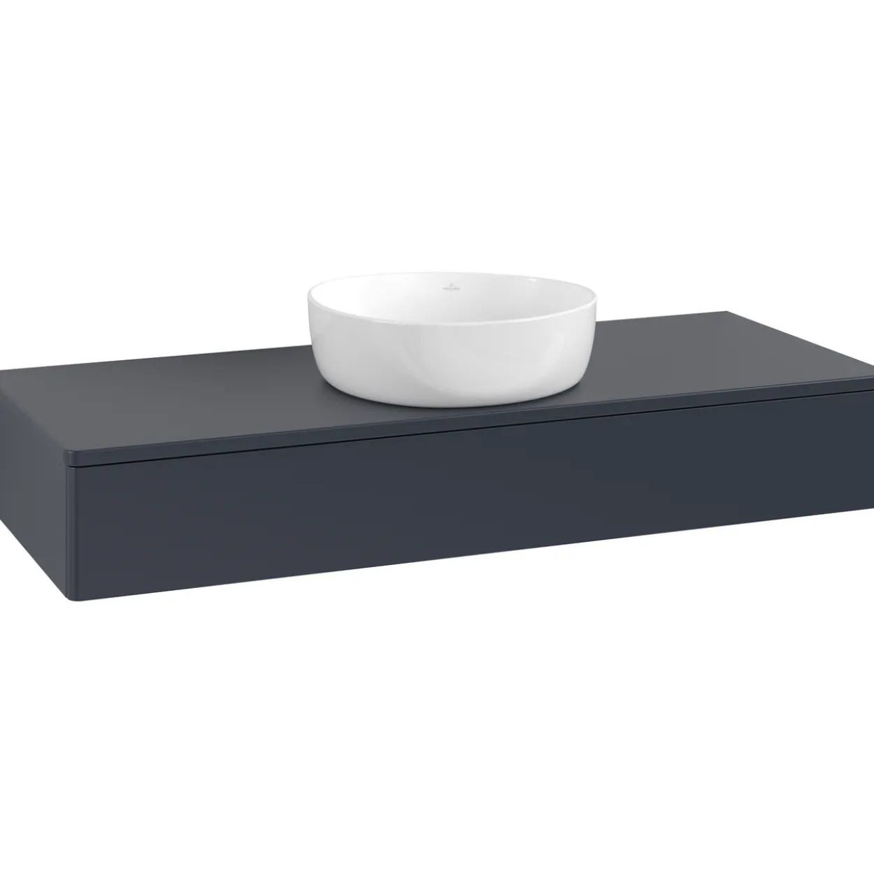 V&b antao servantskap 1 skuff glatt 1200x190x500 u/kranhull blå