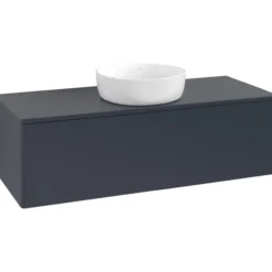V&b antao servantskap 1 skuff glatt 1200x360x500 u/kranhull blå