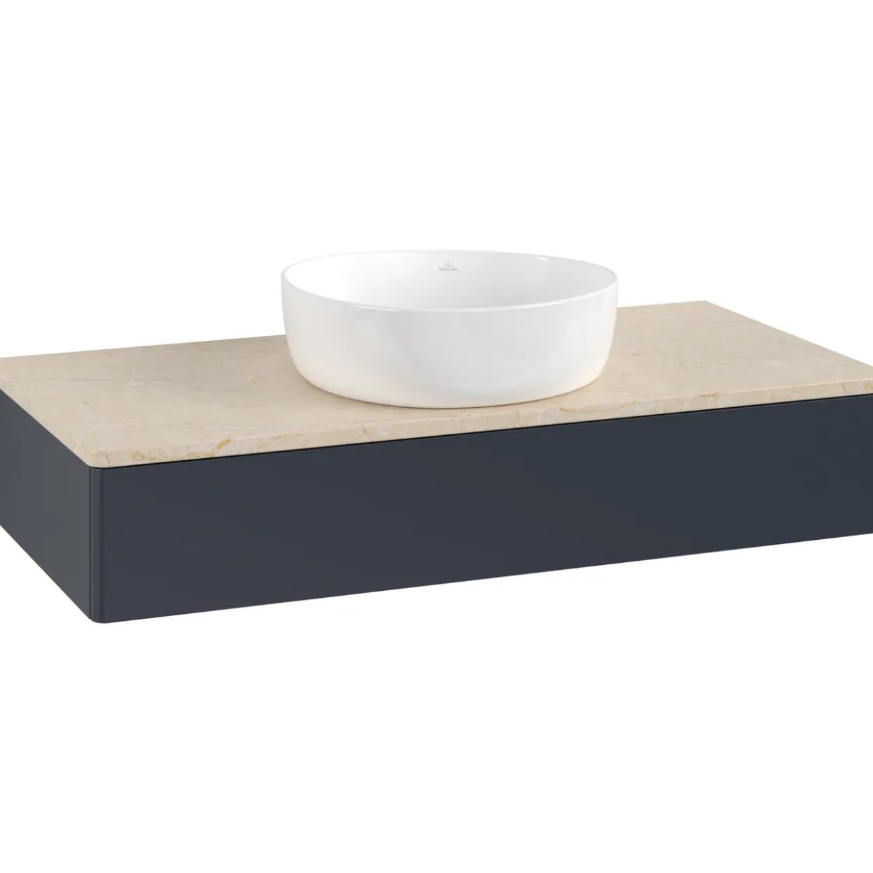 V&b antao servantskap 1 skuff glatt 1000x190x500 u/kranhull blå/créme