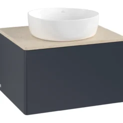 V&b antao servantskap 1 skuff glatt 600x360x500 u/kranhull blå/créme