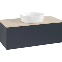 V&b antao servantskap 1 skuff glatt 1000x360x500 u/kranhull blå/créme