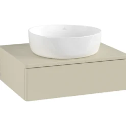 V&b antao servantskap 1 skuff glatt 600x190x500 u/kranhull silkegrå