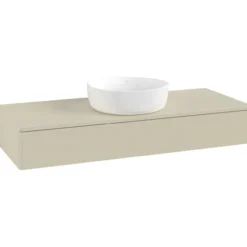 V&b antao servantskap 1 skuff glatt 1200x190x500 u/kranhull silkegrå
