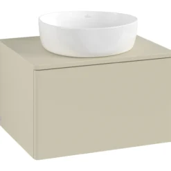 V&b antao servantskap 1 skuff glatt 600x360x500 u/kranhull silkegrå