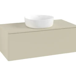 V&b antao servantskap 1 skuff glatt 1000x360x500 u/kranhull silkegrå