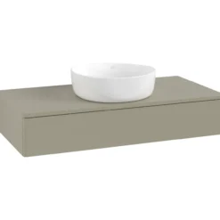 V&b antao servantskap 1 skuff glatt 1000x190x500 u/kranhull stengrå