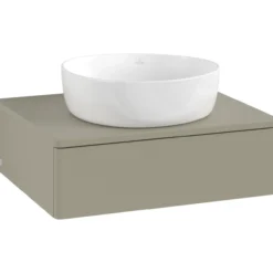 V&b antao servantskap 1 skuff glatt 600x190x500 u/kranhull stengrå