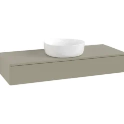 V&b antao servantskap 1 skuff glatt 1200x190x500 u/kranhull stengrå