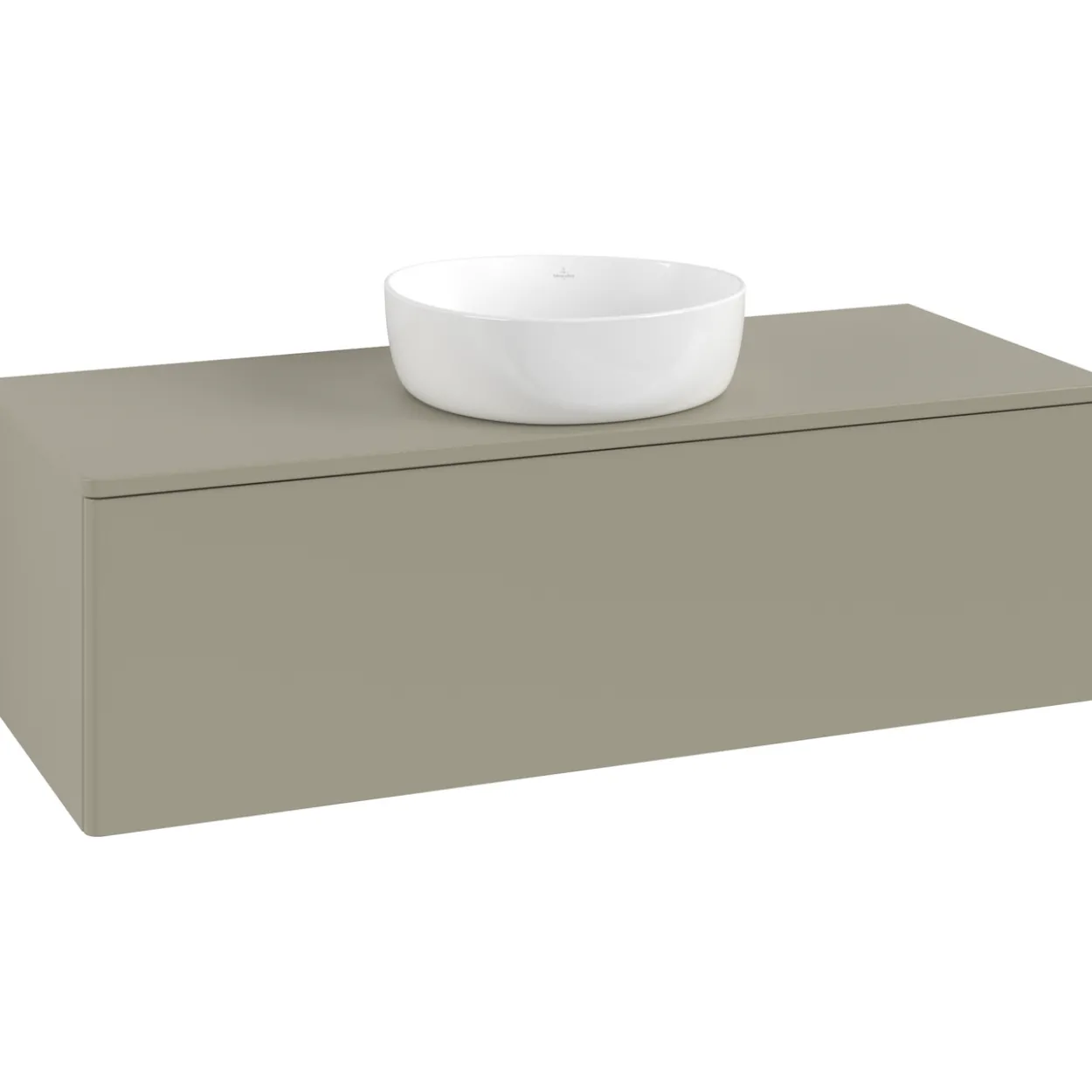V&b antao servantskap 1 skuff glatt 1200x360x500 u/kranhull stengrå