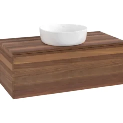 V&b antao servantskap 1 skuff glatt 1000x360x500 u/kranhull valnøtt/valnøtt