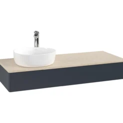 V&b antao servantskap 1 skuff glatt 1200x190x500 venstre m/kranhull m/lys blå/créme