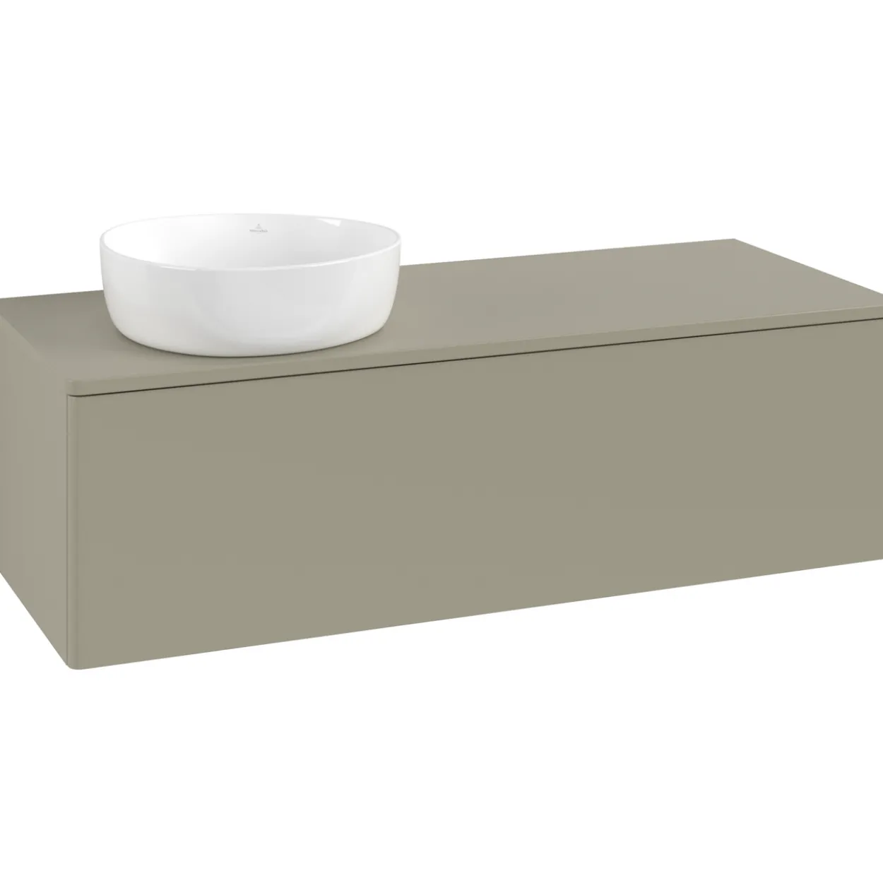 V&b antao servantskap 1 skuff glatt 1200x360x500 venstre m/kranhull stengrå