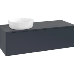 V&b antao servantskap 1 skuff glatt 1200x360x500 venstre u/kranhull blå