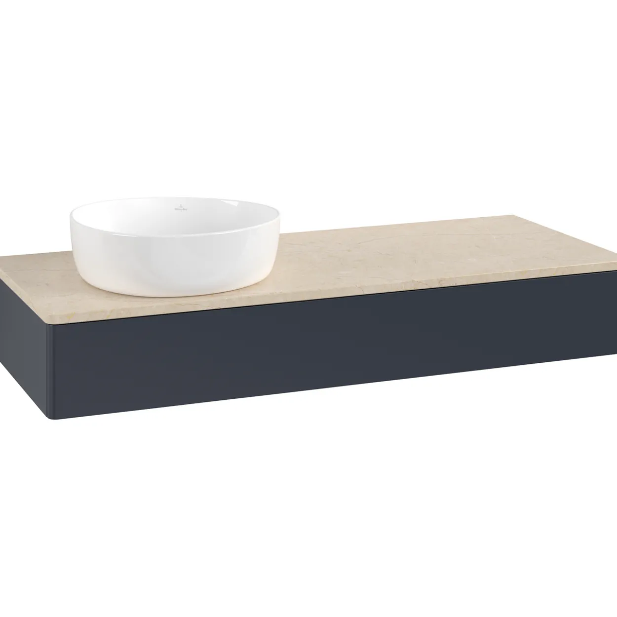 V&b antao servantskap 1 skuff glatt 1200x190x500 venstre u/kranhull blå/créme