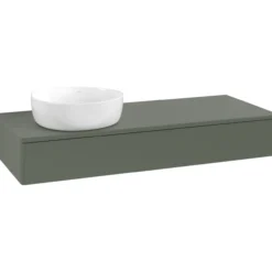 V&b antao servantskap 1 skuff glatt 1200x190x500 venstre u/kranhull grønn