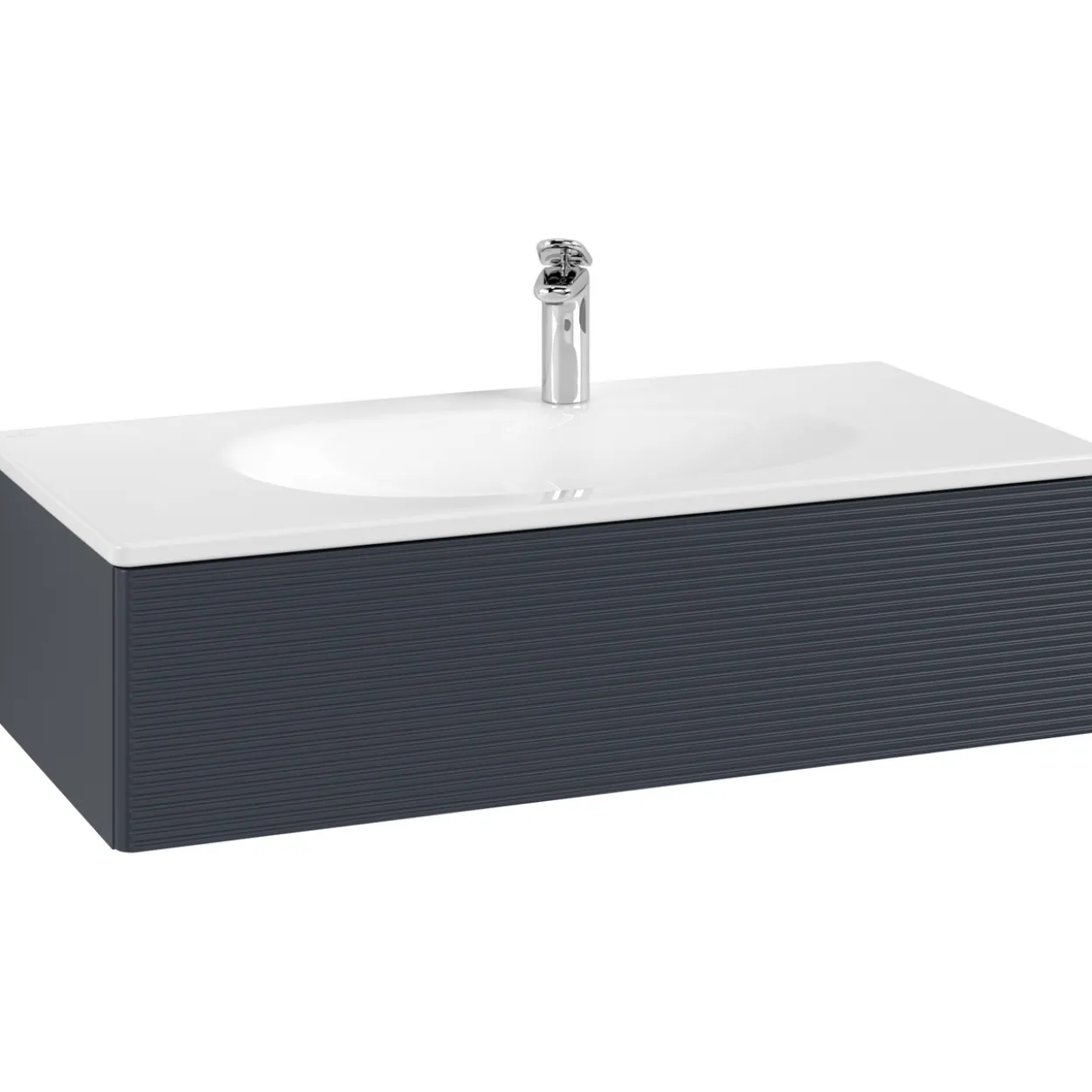 V&b antao servantskap 1 skuff rillet 988x256x493 blå