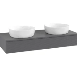 V&b antao servantskap 1 skuff rillet 1200x190x500 for 2 serv. u/kranhull antrasitt