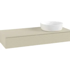 V&b antao servantskap 1 skuff rillet 1200x190x500 høyre m/kranhull silkegrå