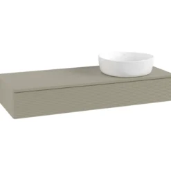 V&b antao servantskap 1 skuff rillet 1200x190x500 høyre m/kranhull stengrå