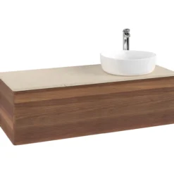 V&b antao servantskap 1 skuff rillet 1200x360x500 høyre m/kranhull valnøtt/créme