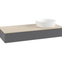 V&b antao servantskap 1 skuff rillet 1200x190x500 høyre u/kranhull antrasitt/créme