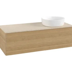 V&b antao servantskap 1 skuff rillet 1200x360x500 høyre u/kranhull eik/créme