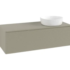 V&b antao servantskap 1 skuff rillet 1200x360x500 høyre u/kranhull stengrå