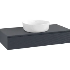 V&b antao servantskap 1 skuff rillet 1000x190x500 u/kranhull blå