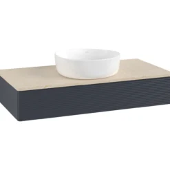 V&b antao servantskap 1 skuff rillet 1000x190x500 u/kranhull blå/créme
