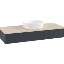 V&b antao servantskap 1 skuff rillet 1200x190x500 u/kranhull blå/créme