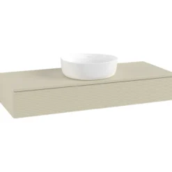 V&b antao servantskap 1 skuff rillet 1200x190x500 u/kranhull silkegrå