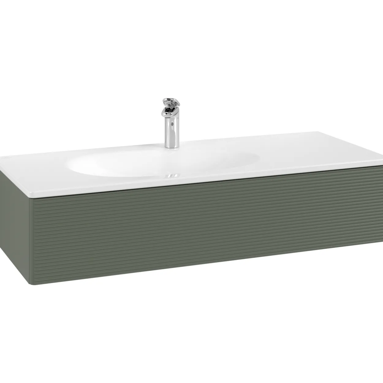 V&b antao servantskap 1 skuff rillet 1188x256x493 venstre grønn